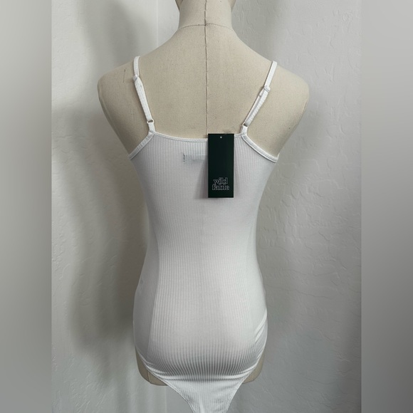 White Tank Top bodysuit by Wild Fable XS NWT - Picture 5 of 5